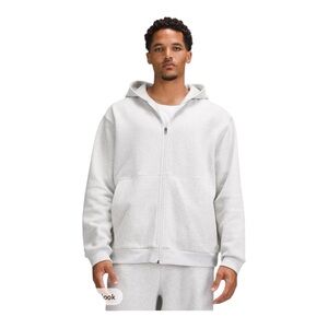 Lululemon Steady State Hoodie Grey/White Men’s Full-Zip Fleece Size Medium NWT